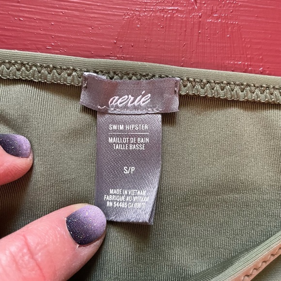 Aerie Swim Hipster Bikini Bottom Sage Green size S - Picture 3 of 3